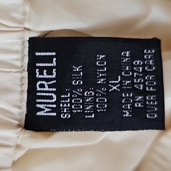 Vintage Off White Silk Jogger XL - Picture 3 of 3